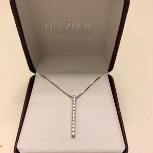 Cubic Zirconia bar necklace